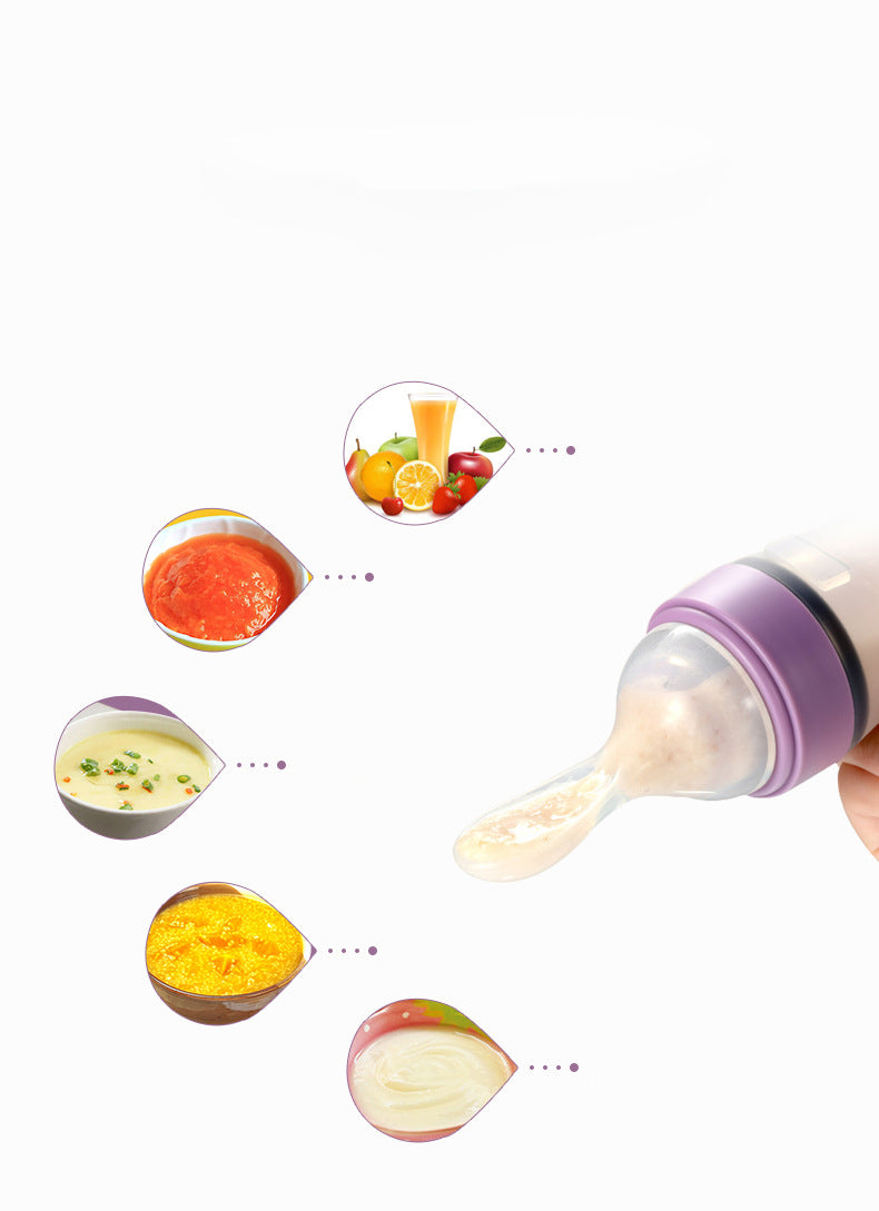Toddler Silicone Squeeze Feeding Spoon