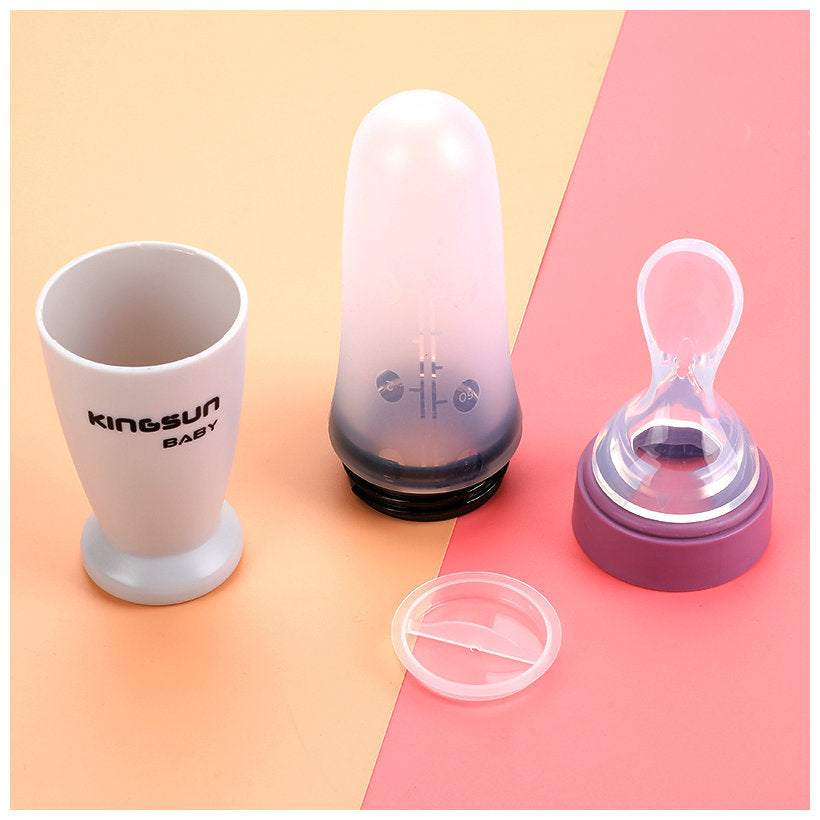 Toddler Silicone Squeeze Feeding Spoon