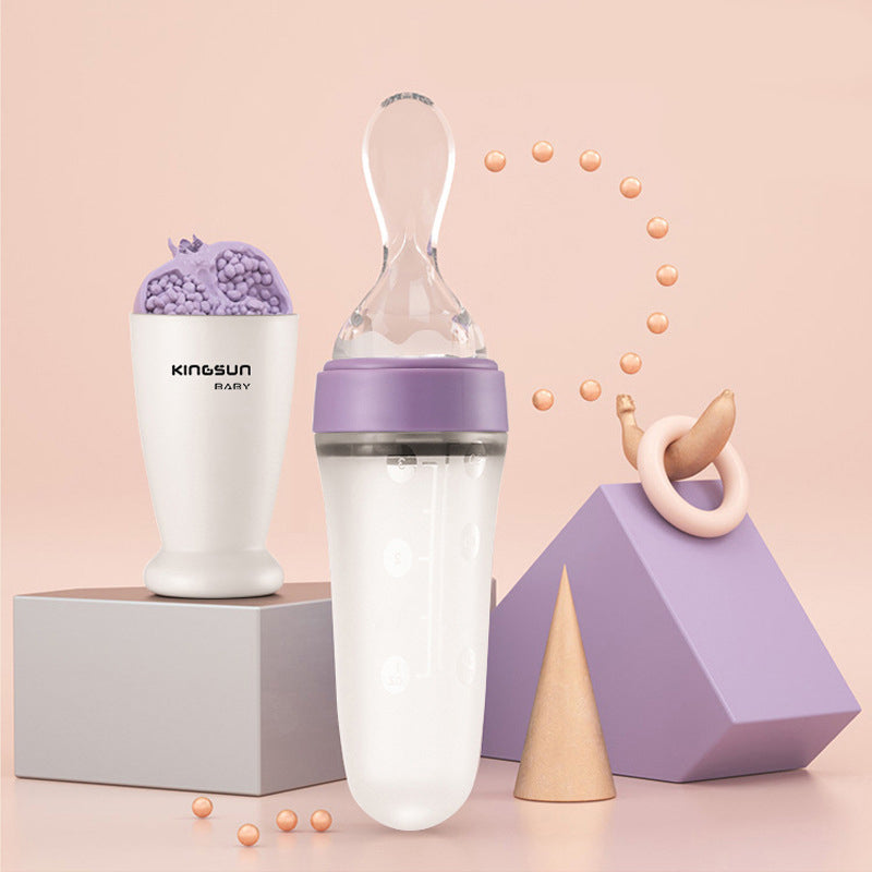 Toddler Silicone Squeeze Feeding Spoon