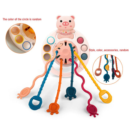 Silicone Pull String Baby Develop Teething Montessori