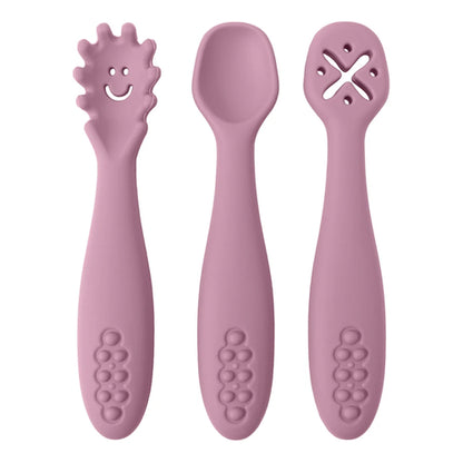 3PCS Silicone Spoon Fork For Baby