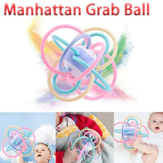 Baby Manhattan Grab Ball Sensory Teether And Rattle Toy