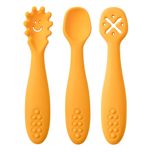 3PCS Silicone Spoon Fork For Baby