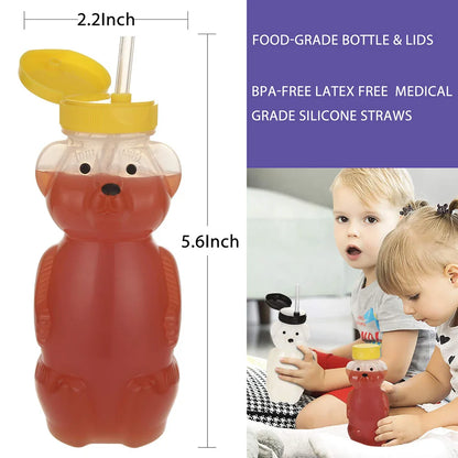 2Pcs Honey Bear Straw Cups