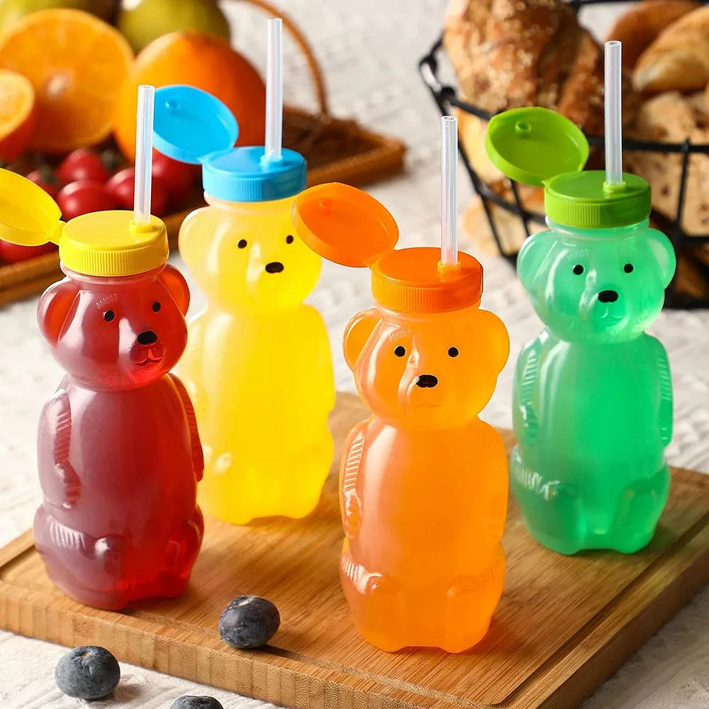 2Pcs Honey Bear Straw Cups