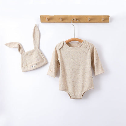 Baby Simple Long Sleeves Onesie/Romper And Hat