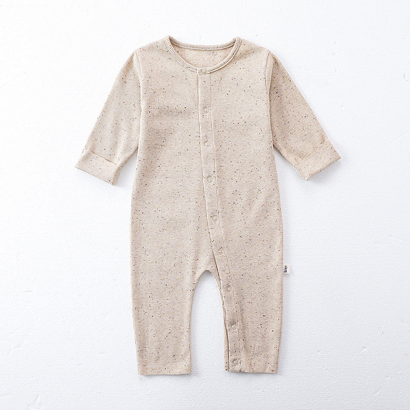 Baby Simple Long Sleeves Onesie/Romper And Hat